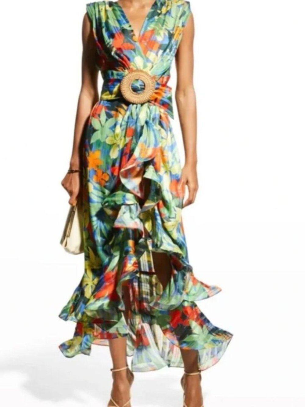 BRONX AND BANCO tropical silk maxi dress - Picture 3 of 6